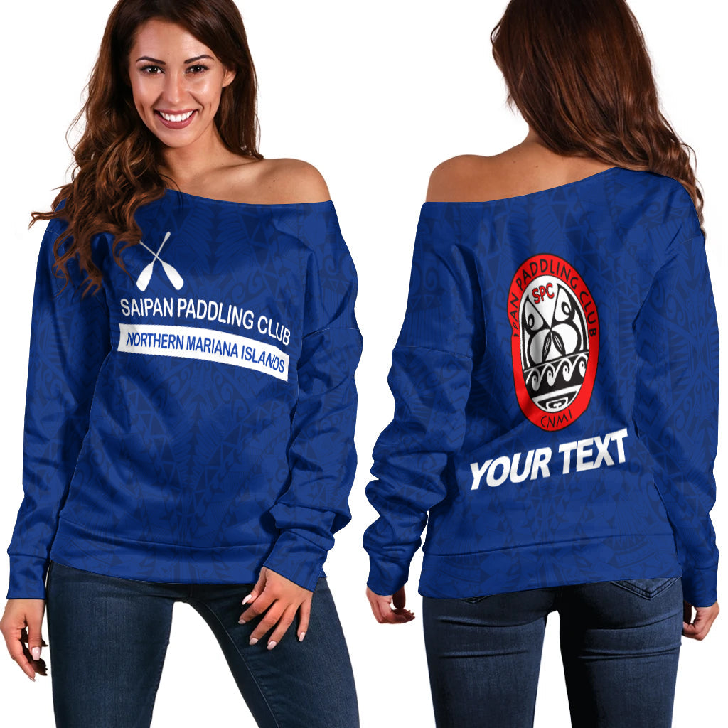 (Custom Personalised) Saipan Paddling Club Spc Women's Off Shoulder Sweater