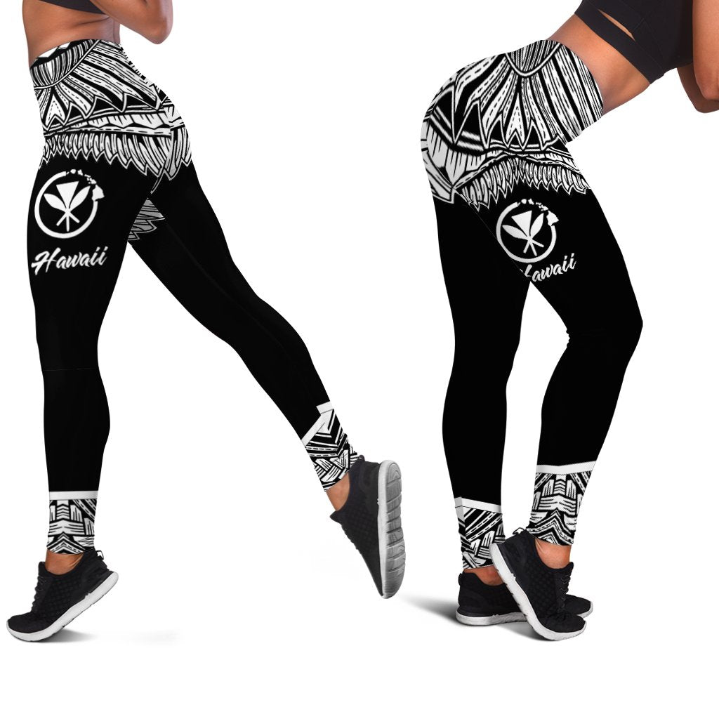 Hawaii Polynesian Leggings - Hawaii Pride White Version