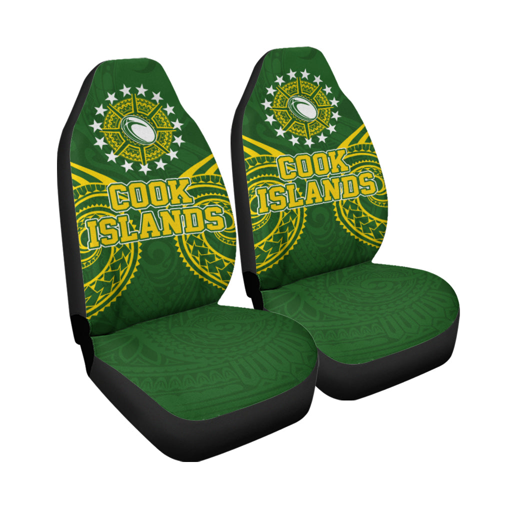 Cook Islands Rugby Car Seat Covers Tribal Pattern