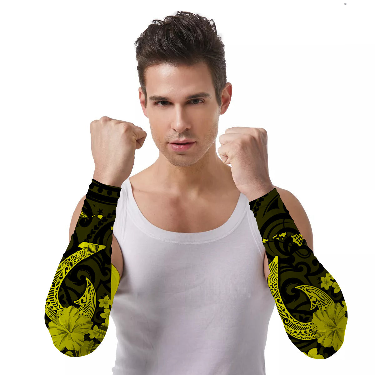 Arm Sleeves (Set of Two) Polynesia Fish Hook Ver.07