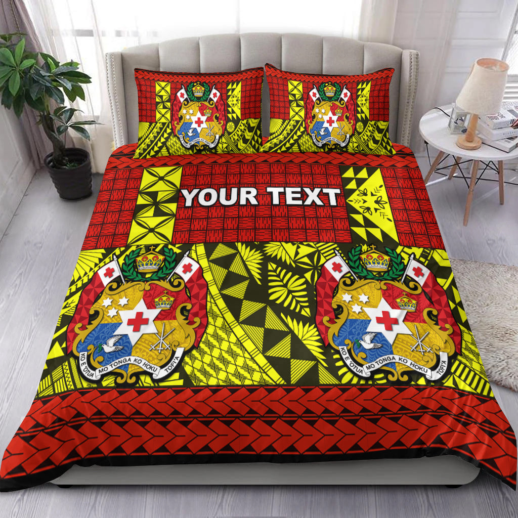 (Custom Personalised) Tonga Bedding Set Be Unique Version 04 Red
