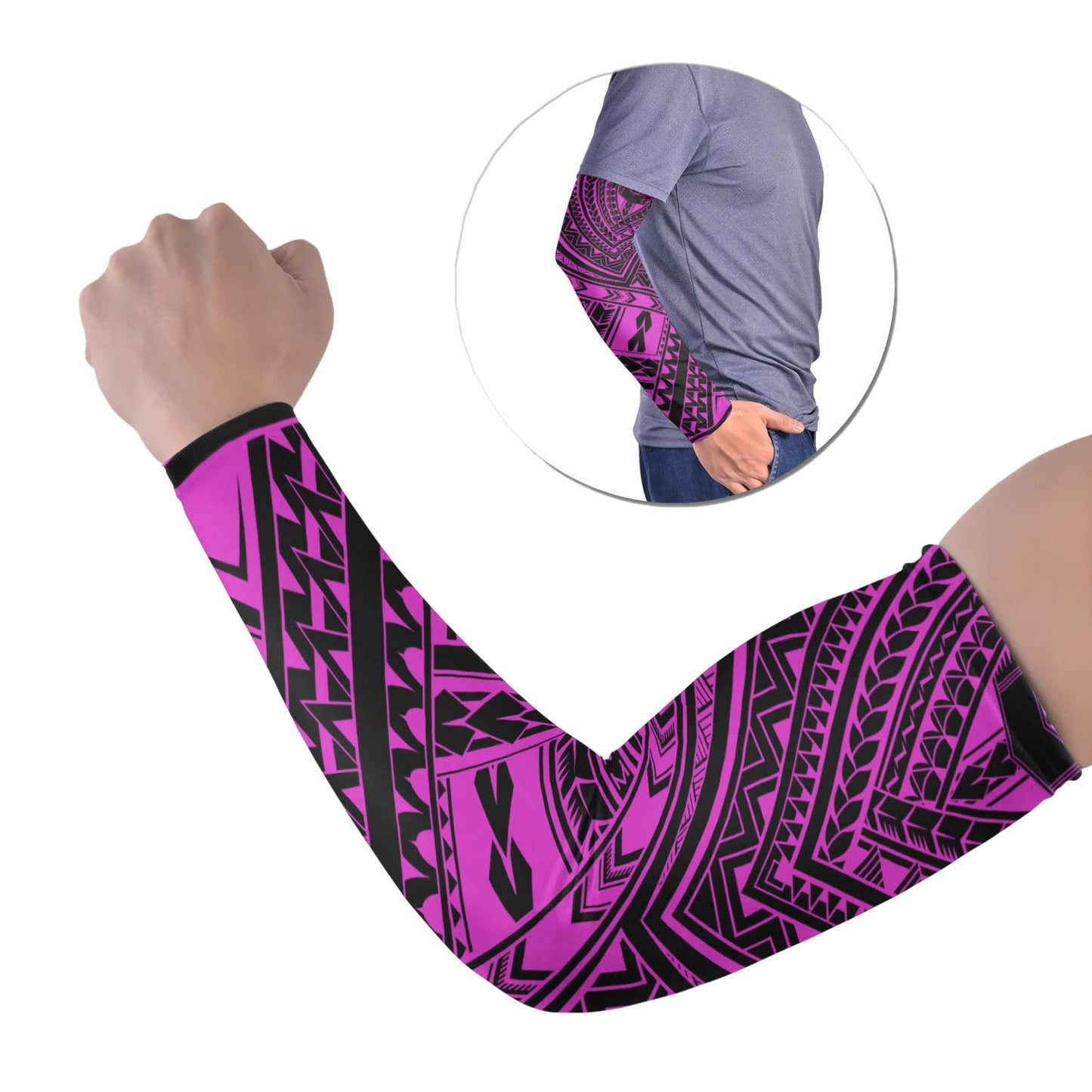 Polynesian Tribal Tattoo Arm Sleeve 43 (Set of Two) Colorful No.29