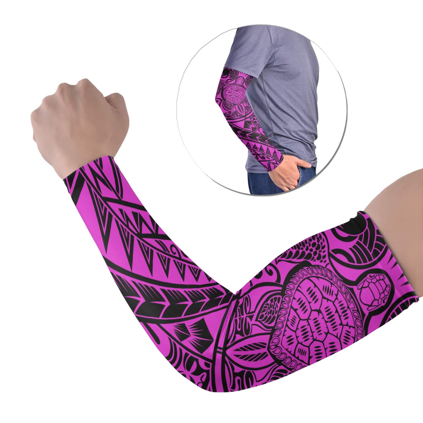 Polynesian Tribal Tattoo Arm Sleeve 43 (Set of Two) Colorful No.14