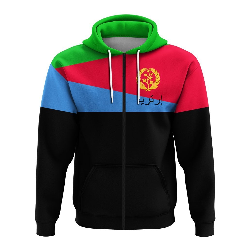 Eritrea Zip Up Hoodie Flag Style