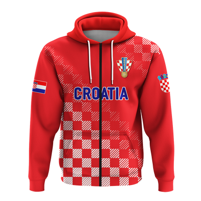 Croatia Hoodie Football 2022 Champions Pride Red