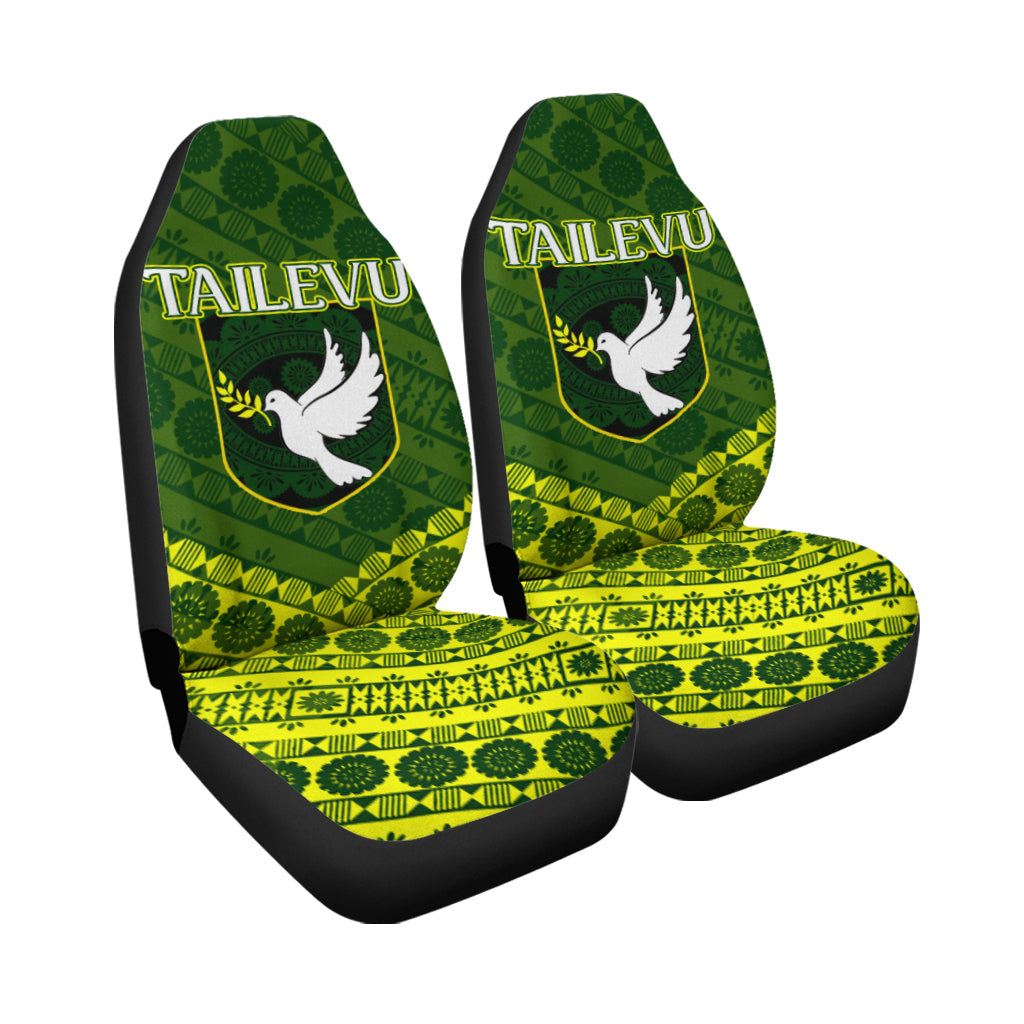 Tailevu Rugby Union Fiji Car Seat Covers Tapa Pattern