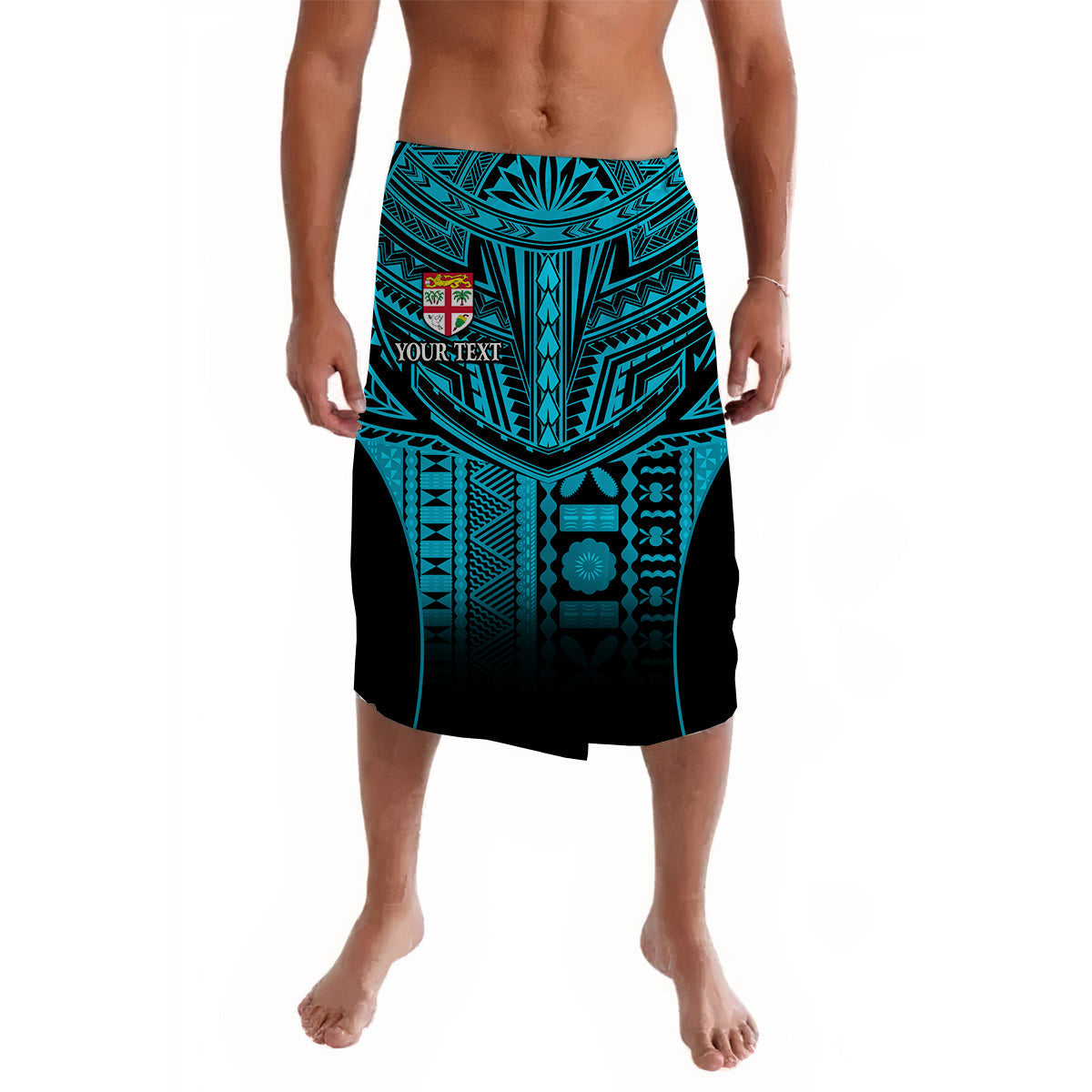 (Custom Personalised) Fiji Faithful Lavalava Version Turquoise