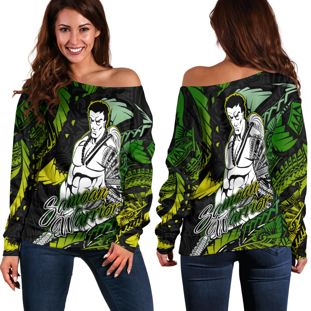 Samoan Warrior Pride Samoa Polynesia Women Off Shoulder Sweater