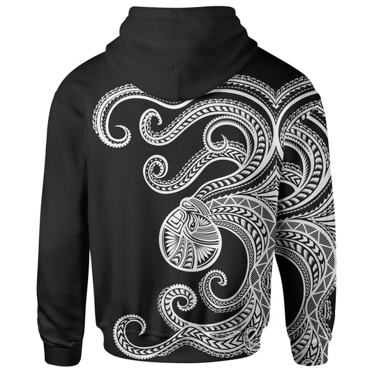 Polynesian Octopus Hoodie Black Color