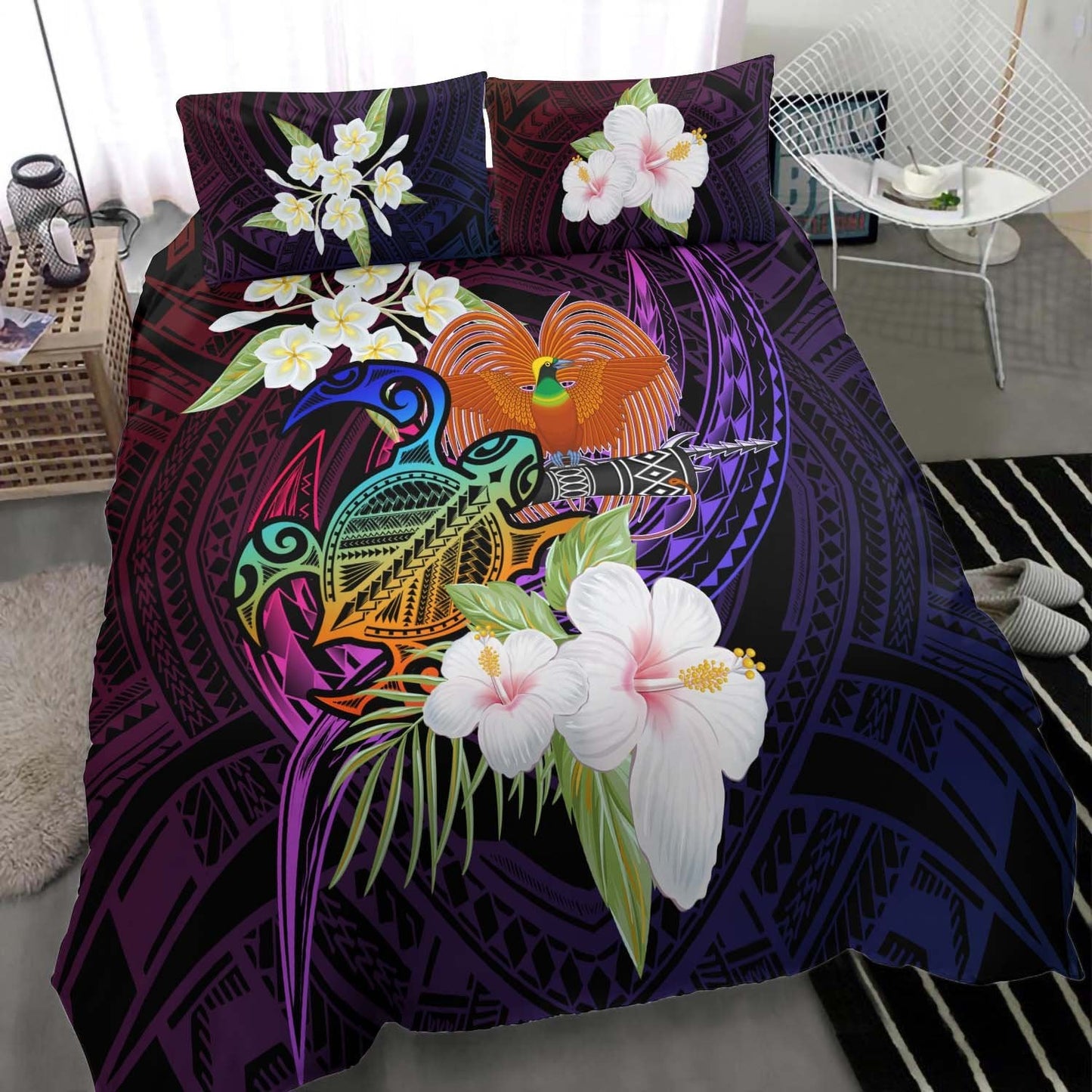 Papua New Guinea Bedding Set Nature Style