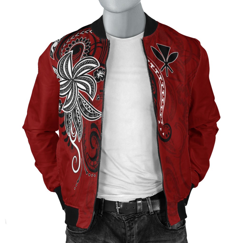 Hawaii Kanaka Maoli Men's Bomber Jacket Abstract Style