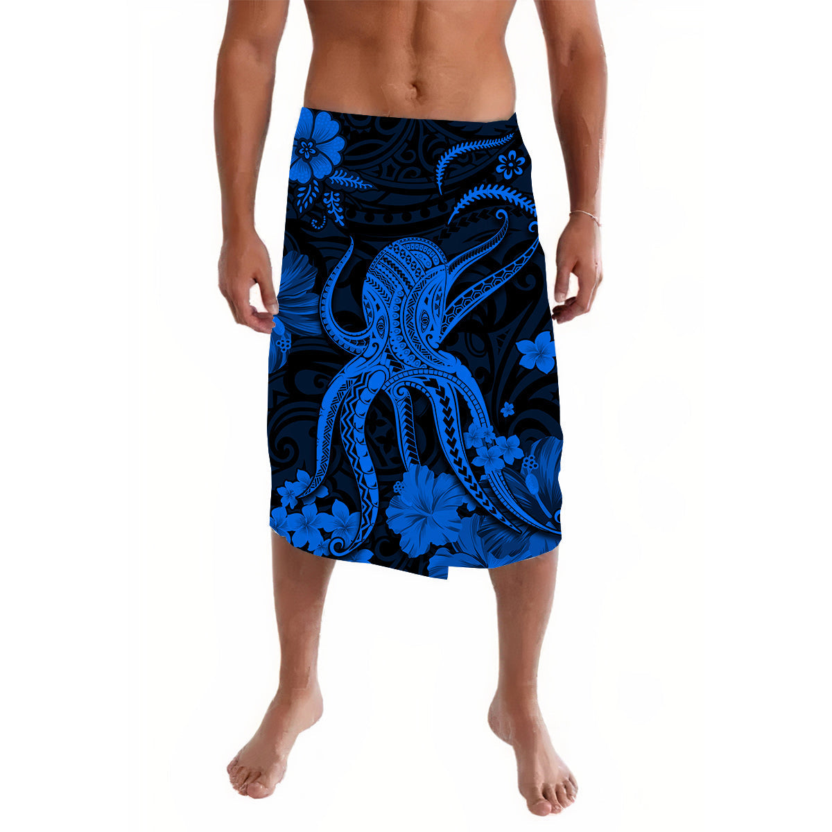 Hawaii Lavalava Polynesia Blue Octopus
