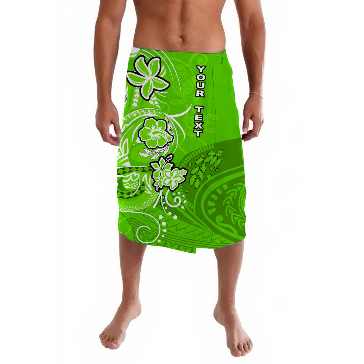 (Custom Personalised) Polynesian Lavalava Be Unique Green
