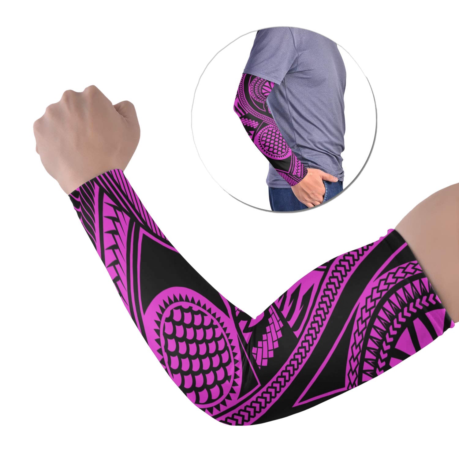 Polynesian Tribal Tattoo Arm Sleeve 43 (Set of Two) Colorful No.5
