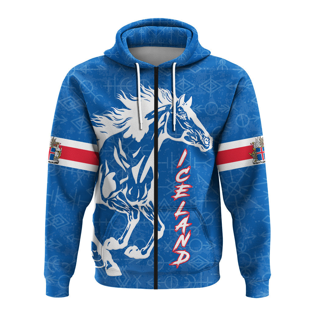 Icelandic Horse Pride Zip Hoodie LT12