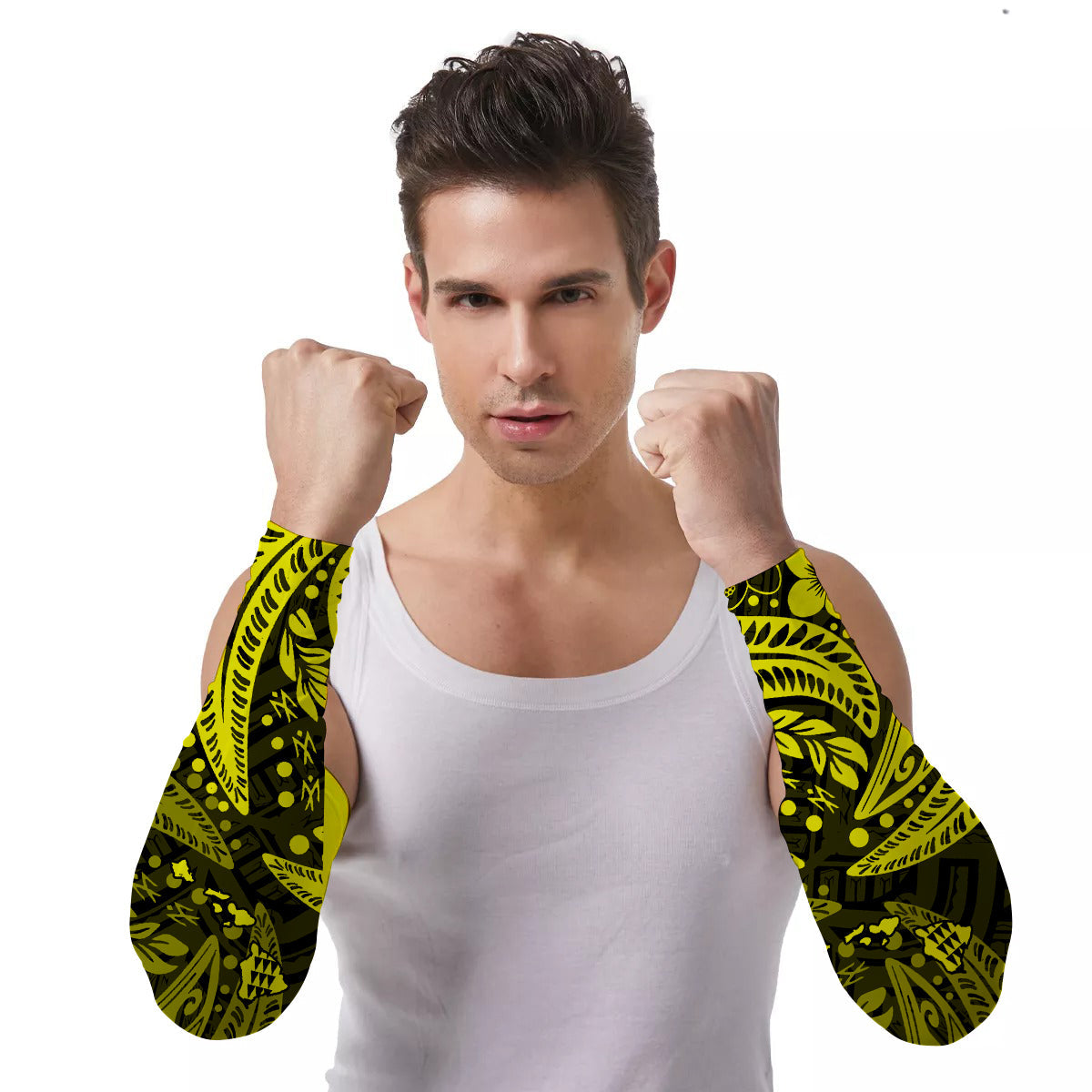 Arm Sleeves (Set of Two) Polynesia Map with Simple Pattern Ver.07