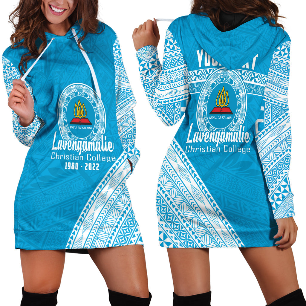 Custom Personalised Lavengamalie College Tonga Hoodie Dress Happy 42nd Anniversary