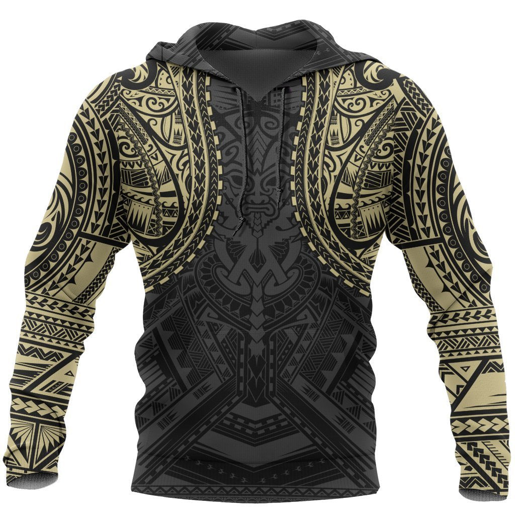Maori Hoodie, Polynesian Tattoo All Over Print Hoodie