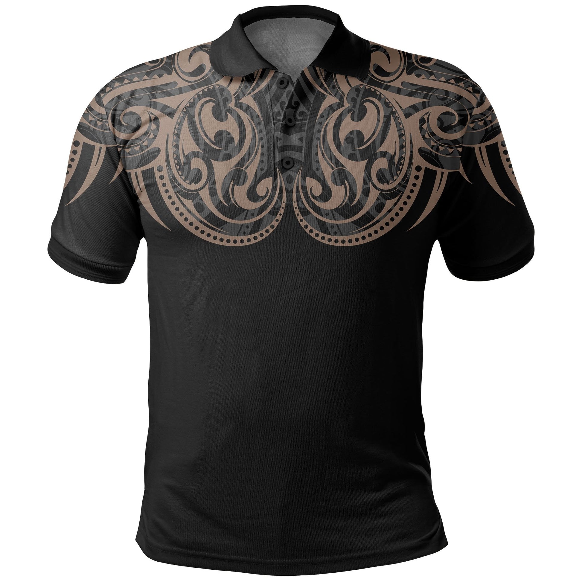 Polynesian Polo Shirt - Polynesian Tattoo Style - A7