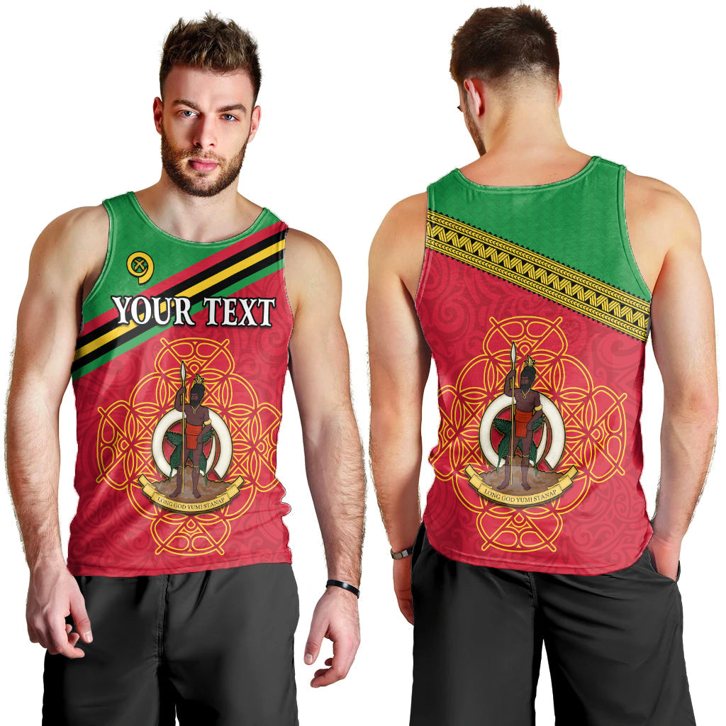Custom Personalised Vanuatu Men Tank Top Pattern Sand Drawing