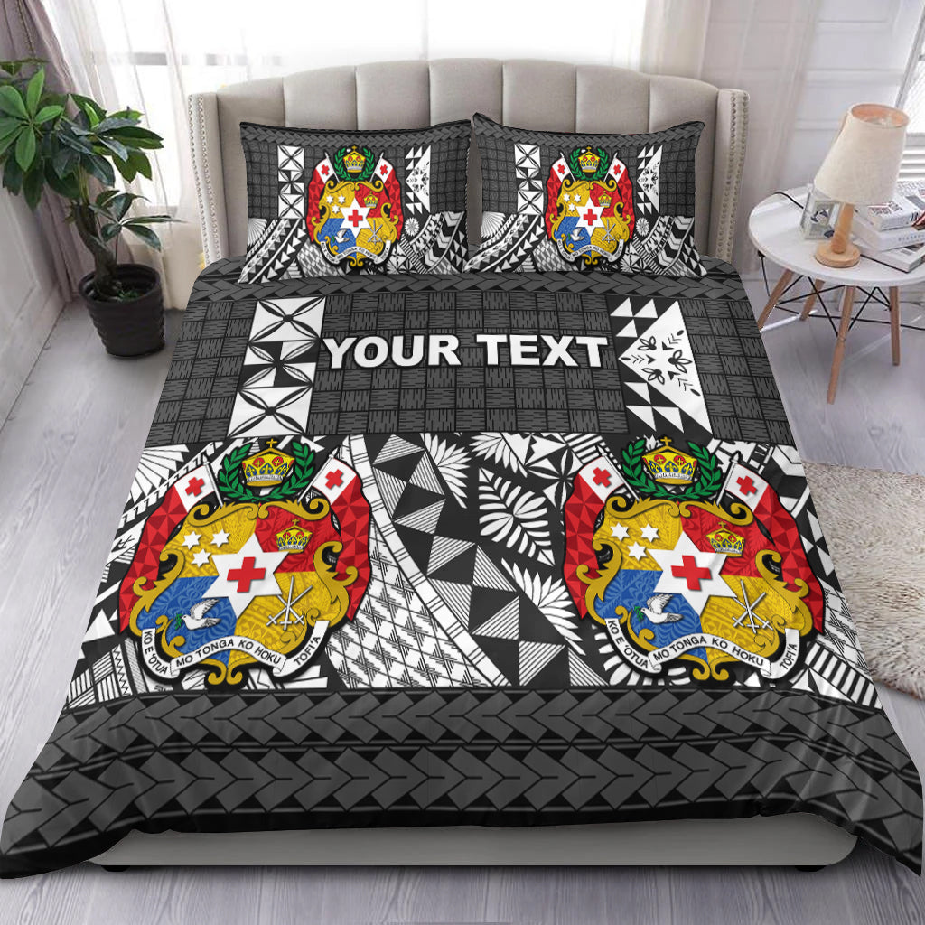 (Custom Personalised) Tonga Bedding Set Be Unique Version 04 Black