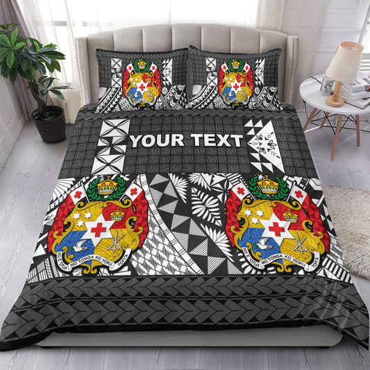 (Custom Personalised) Tonga Bedding Set Be Unique Version 04 Black