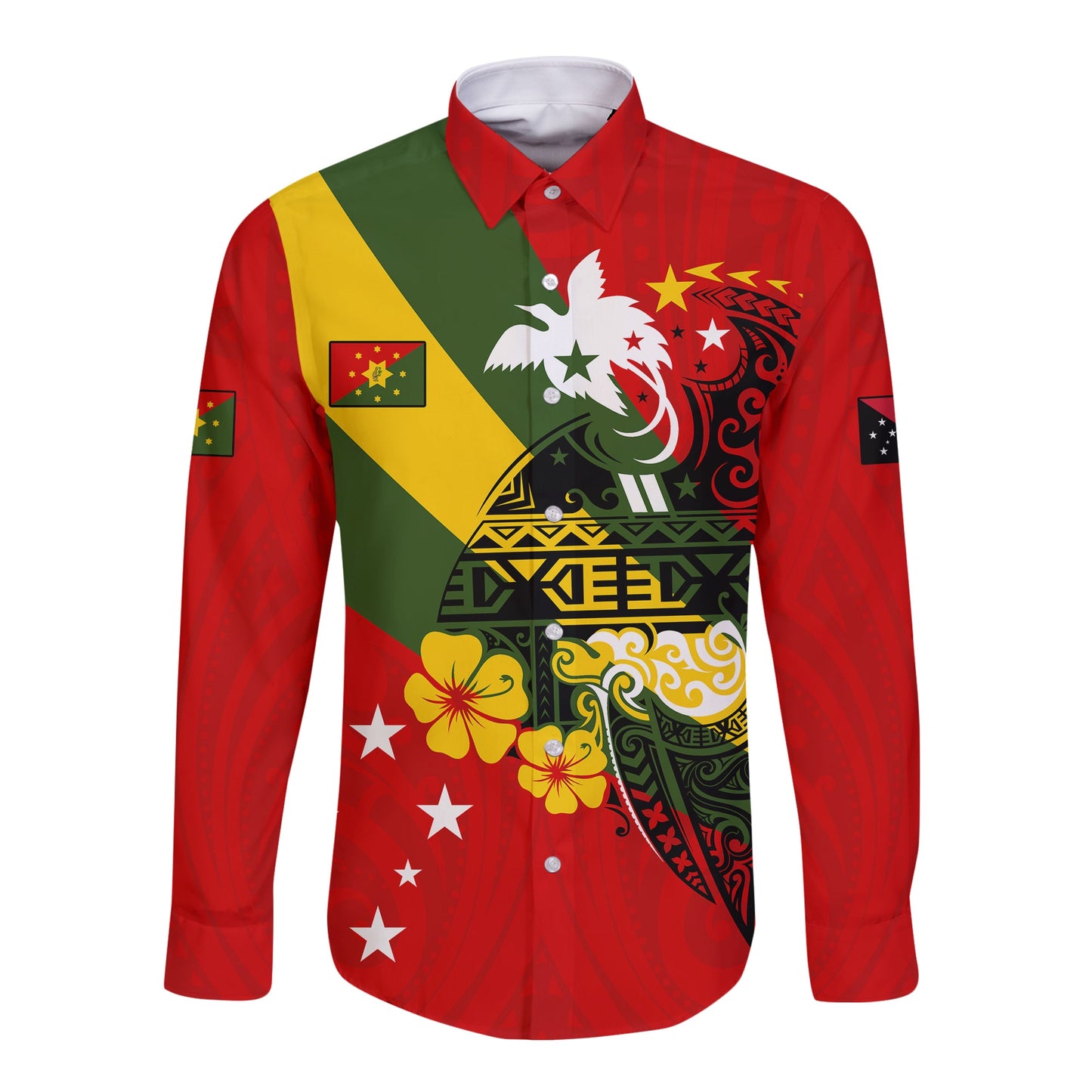 Eastern Highlands Province Hawaii Long Sleeve Button Shirt Peaceful PNG