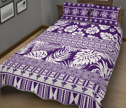 Hawaii Quilt Bed Set Pattern Version Unique Purple