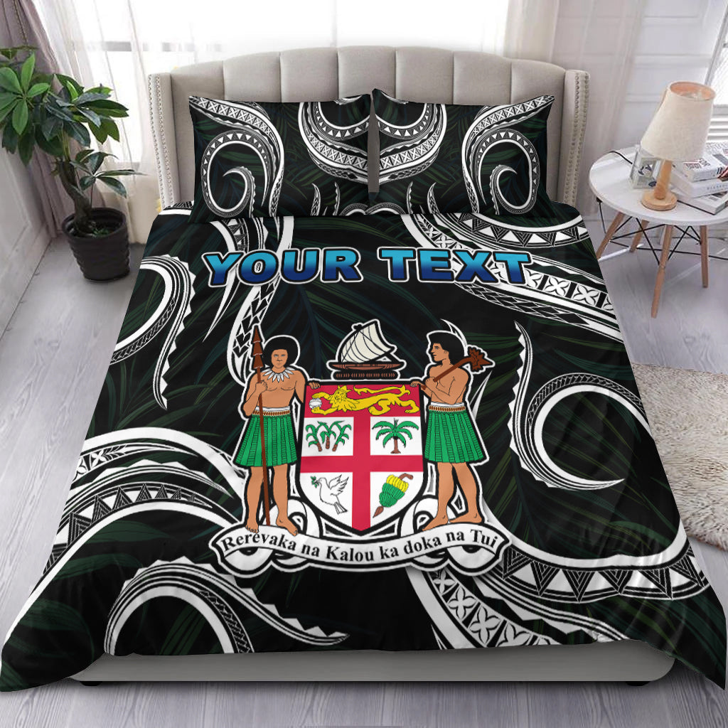 (Custom Personalised) Fiji Coat of Arms Bedding Set Polynesian mix Coconut Pattern