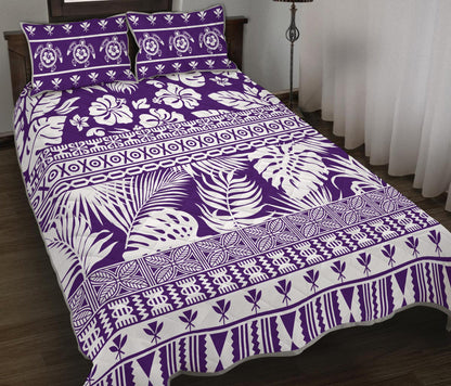 Hawaii Quilt Bed Set Pattern Version Unique Purple