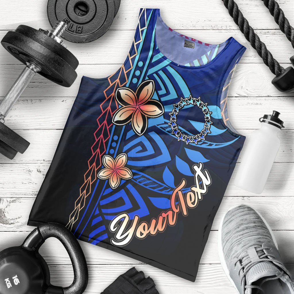 Cook Islands Custom Personalised Men's Tank Top Vintage Tribal Mountain