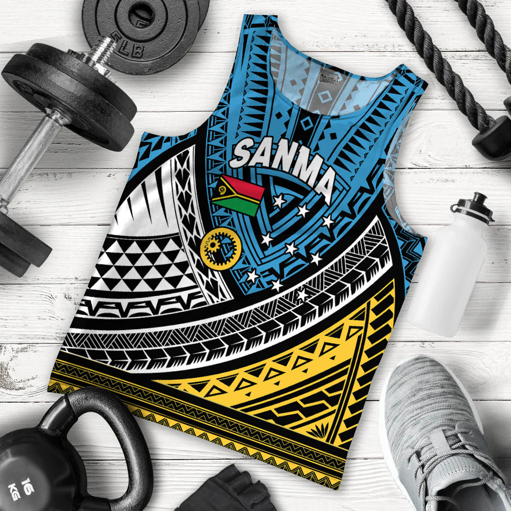 Vanuatu Sanma Province Tribal Pattern Men Tank Top
