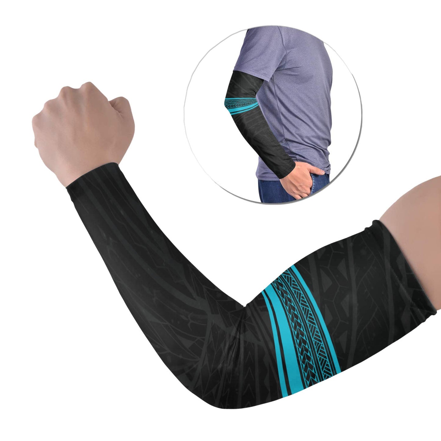 Polynesian Tribal Tattoo Arm Sleeve 43 (Set of Two) Colorful No.19
