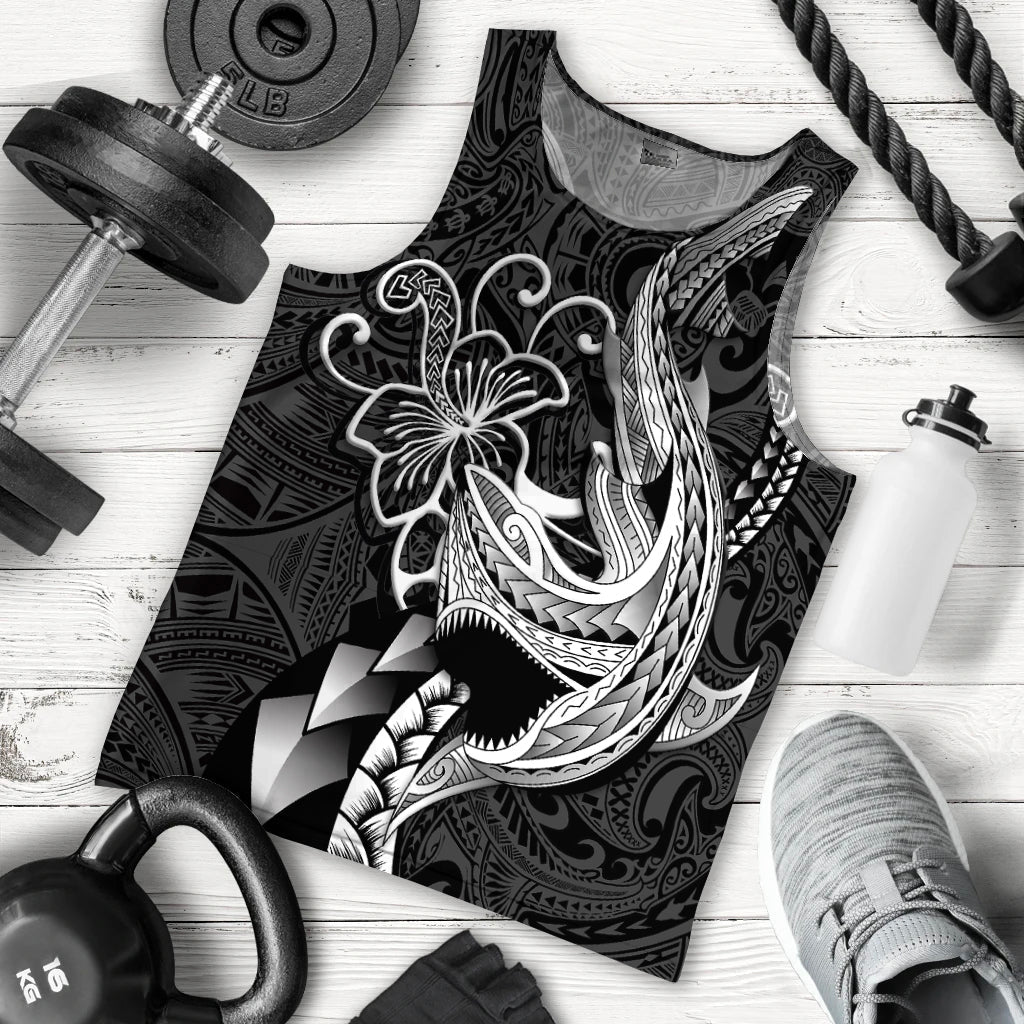Polynesian Shark Tattoo Hawaii Tribal Men Tank Top