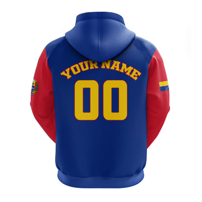 Custom Venezuela Baseball Pride Zip Hoodie