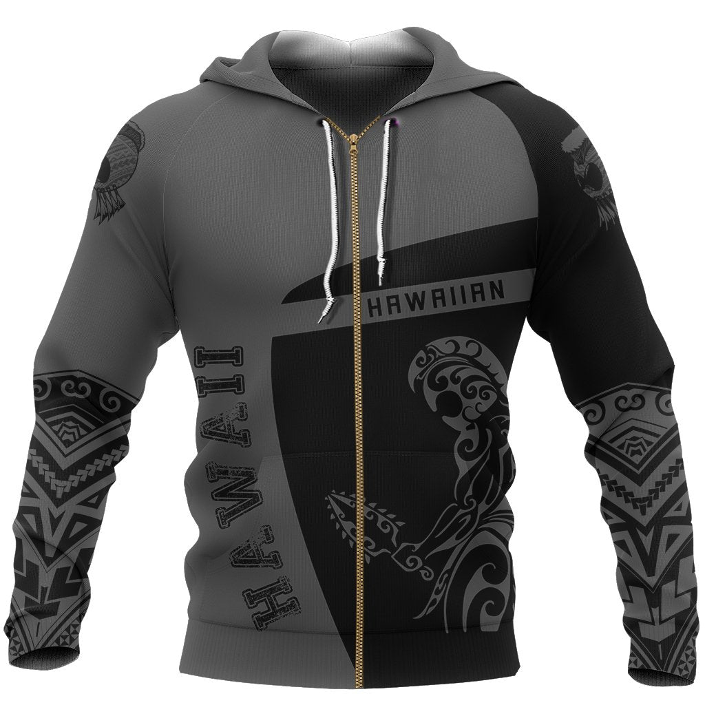 Hawaii Polynesian Kanaka Warrior Hoodie (Zip) Premium Style