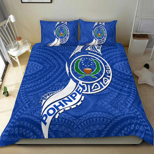 Pohnpei Bedding Set Micronesia Pride Blue