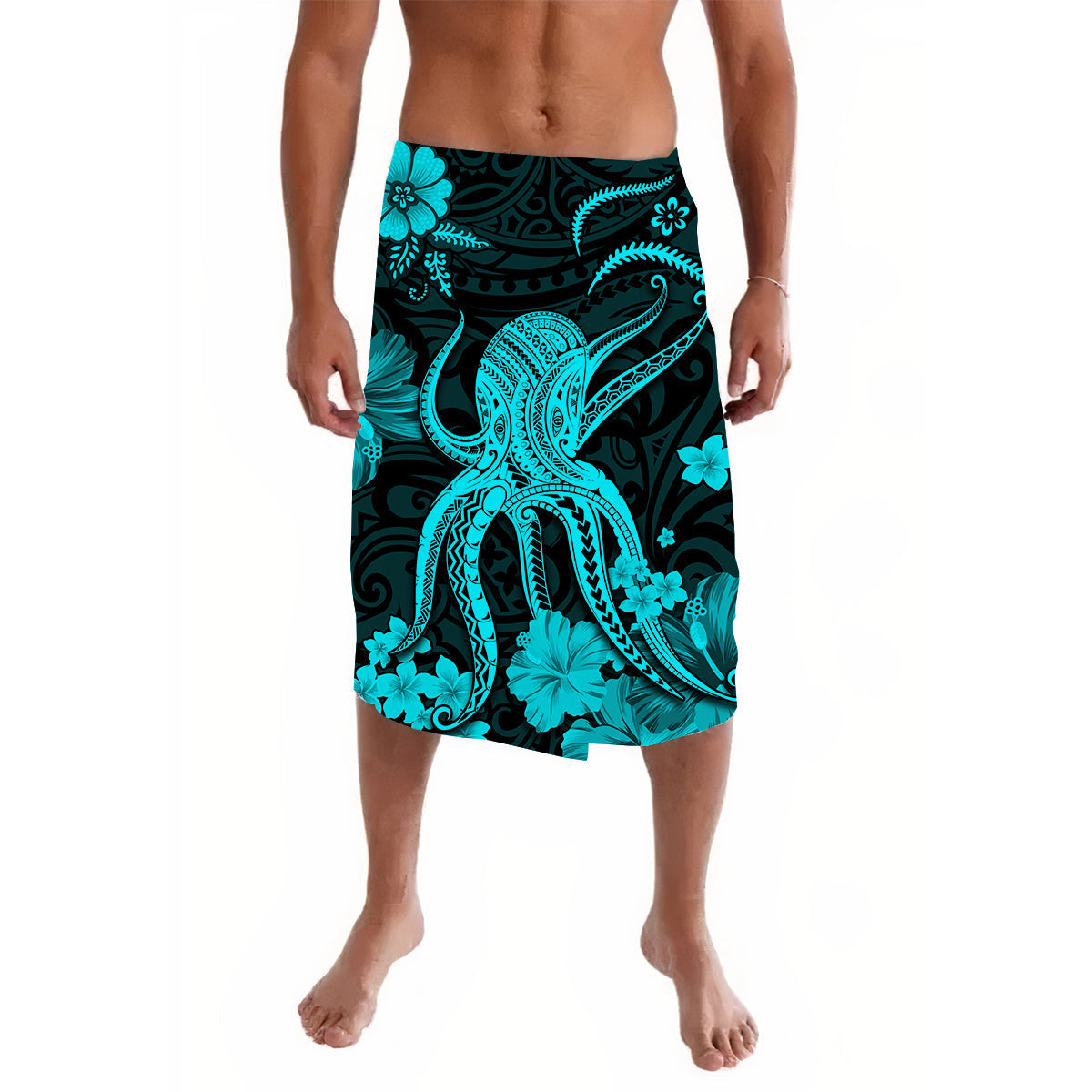 Hawaii Lavalava Polynesia Turquoise Octopus