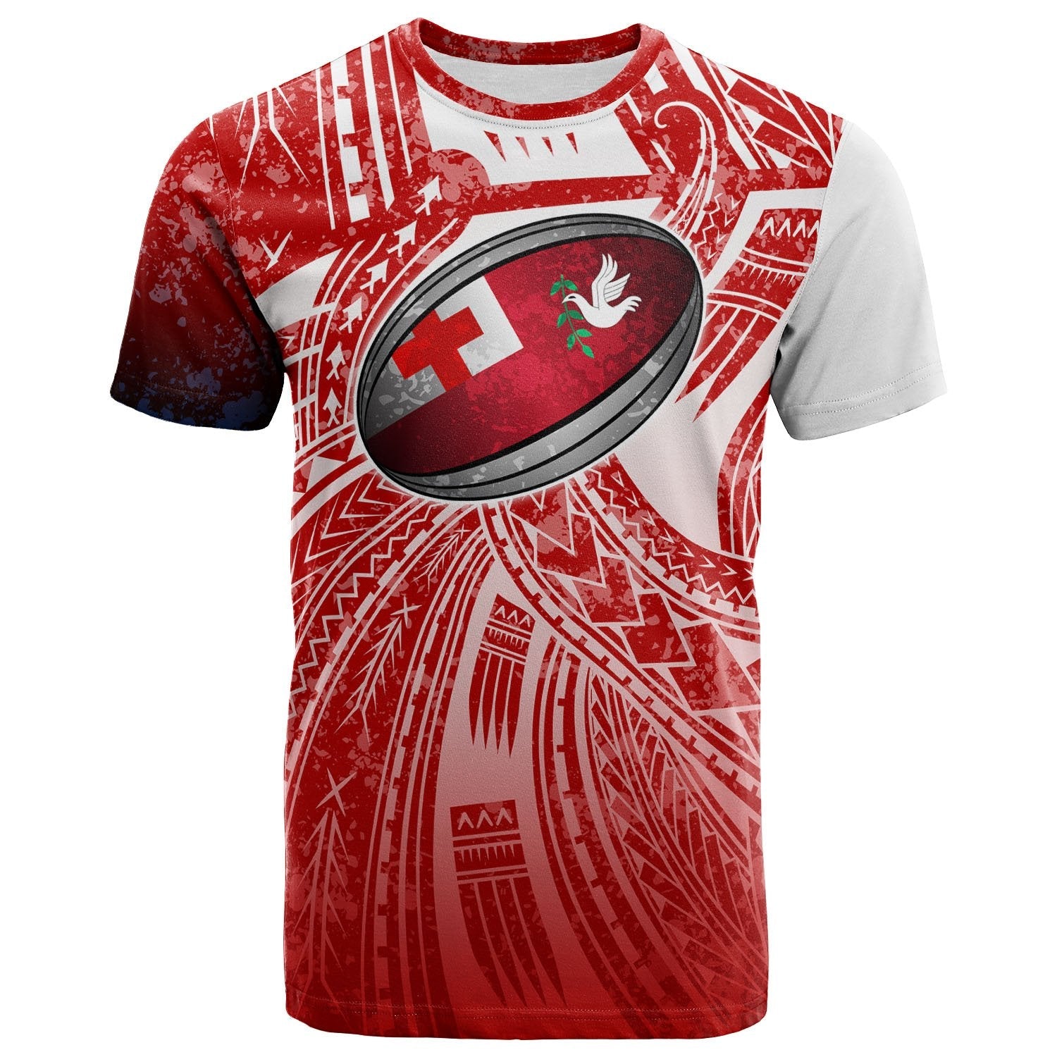 Tonga T-Shirt - Tonga Rugby Tribal Patterns