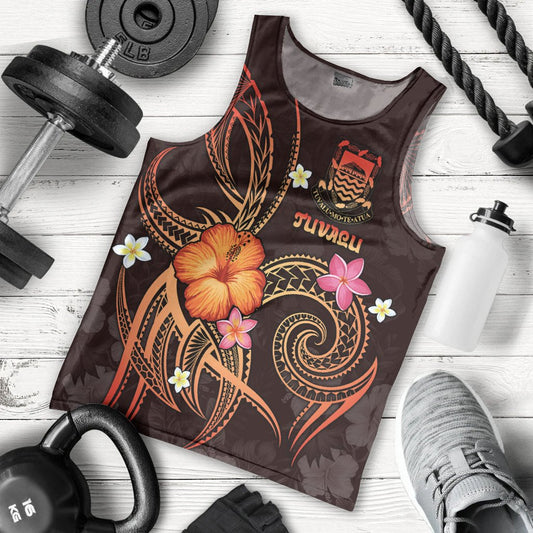 Tuvalu Polynesian Men's Tank Top Legend of Tuvalu Red