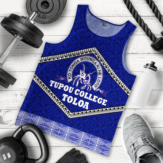 Tonga Tupou College Toloa Men's Tank Top Ngatu Pattern