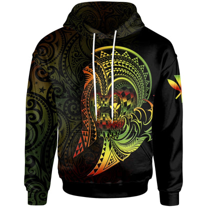 Hawaii Hoodie Reggae Kanaka Warrior