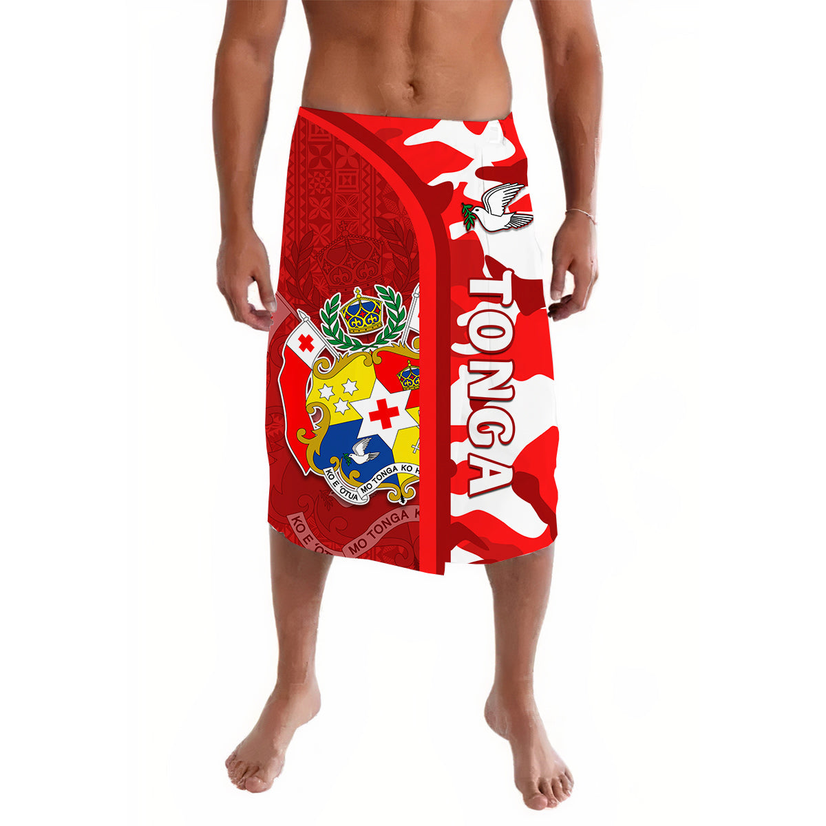 Tonga Unique Lavalava Camouflage with Tongan Pattern