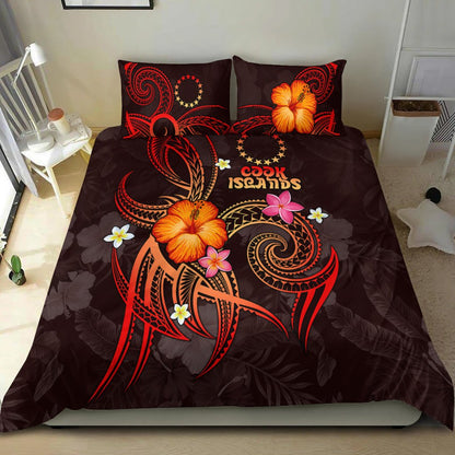 Cook Islands Polynesian Bedding Set Legend of Cook Islands (Red)
