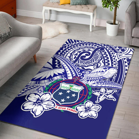 Samoa Polynesian Area Rug Samoan Loved Turtles