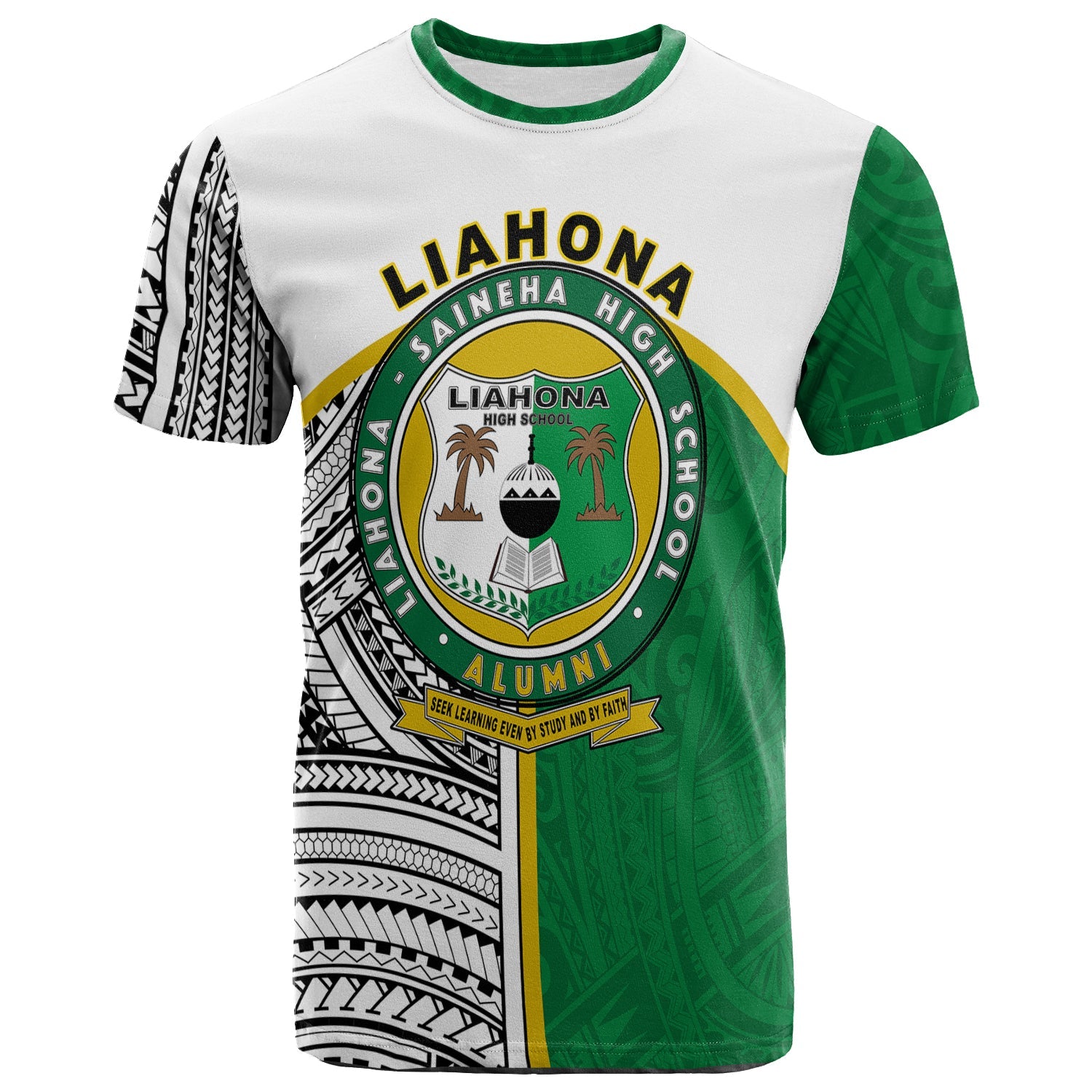 Liahona High School T Shirt Polynesian Patterns