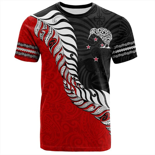 New Zealand Maori Shirt Aotearoa Silver Fern Symbols Tattoo T Shirt For Men NZ Waitangi Day Kiwi Bird Tees Top Clothes