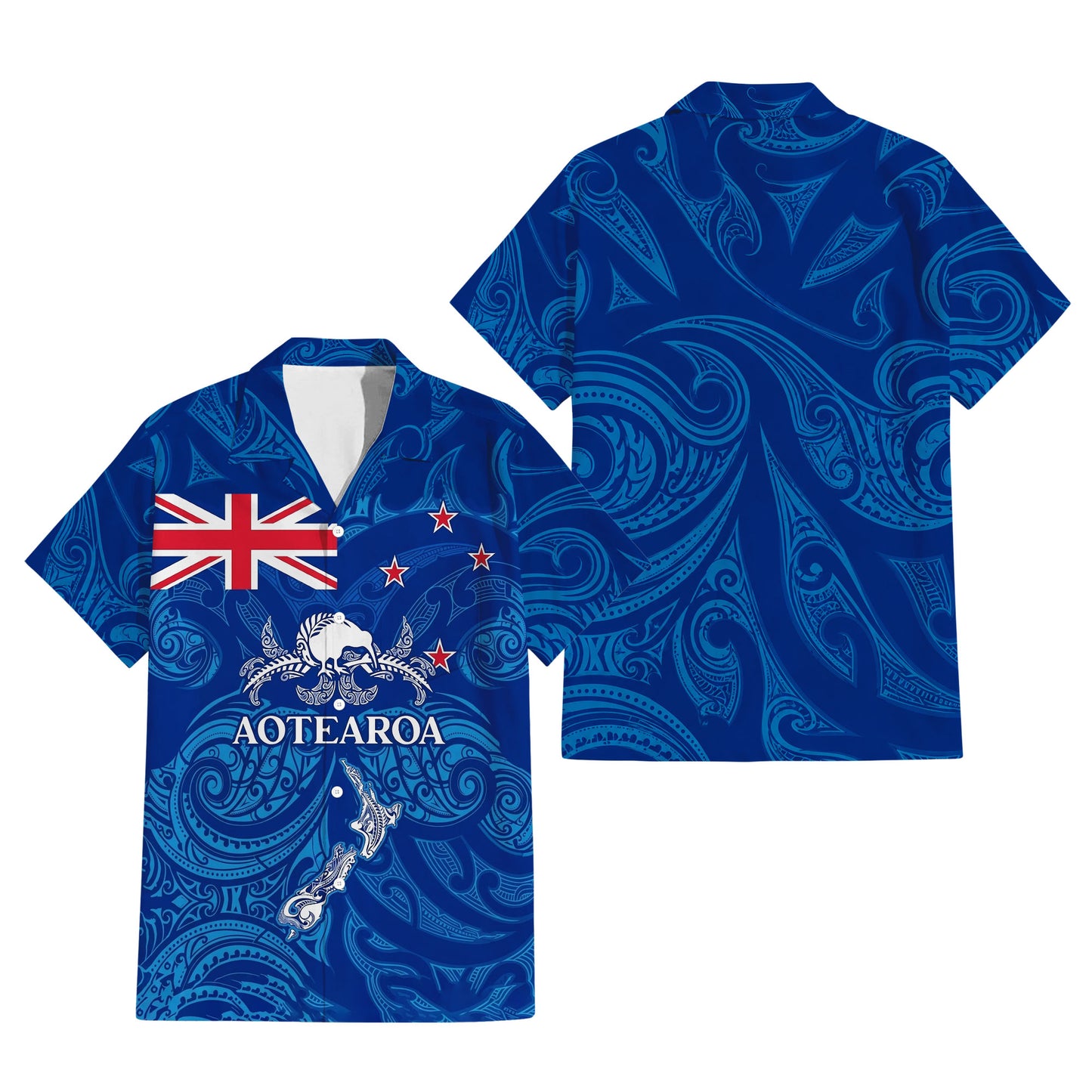 New Zealand Matching Outfit For Couple NZ Kiwi Bird Puletasi Dress And Hawaiian Shirt For Her Him