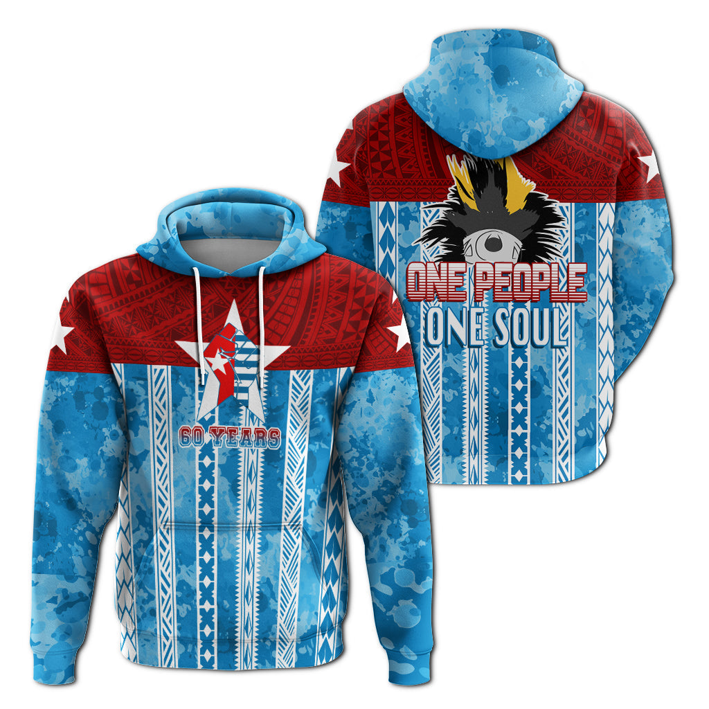 West Papua 60 Years OPM Morning Star with Polynesian Pattern Hoodie