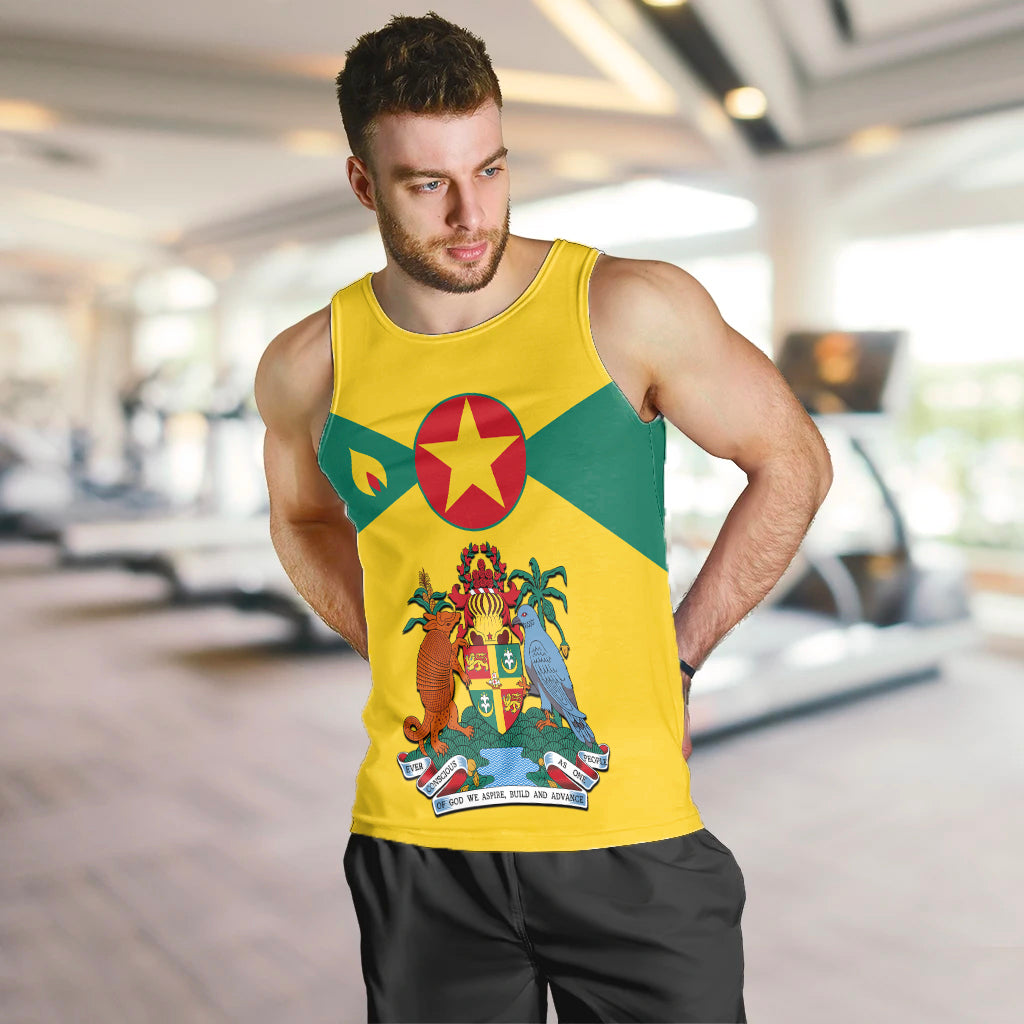 Grenada Men Tank Top Power Grenada Mix Coat of Arms